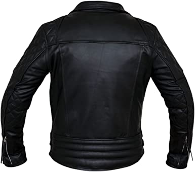 Brando Classic Cafe Racer Red Motorcycle Quilted Leather Jacket